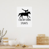 Ich mache eigene Stunts Vaulting Horseriding Poster (Küche)