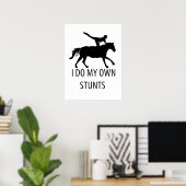 Ich mache eigene Stunts Vaulting Horseriding Poster (Heimbüro)
