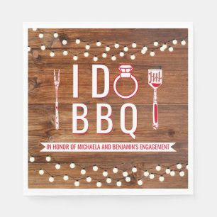 Ich mache ein BBQ Rustikale Hochzeits-Party für Pa Serviette