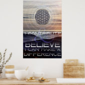 Ich mache einen Unterschied - Affirmation Wordings Poster (Küche)