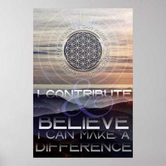 Ich mache einen Unterschied - Affirmation Wordings Poster (Vorne)