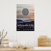 Ich mache einen Unterschied - Affirmation Wordings Poster (Küche)