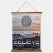 Ich mache einen Unterschied - Affirmation Wordings Wandteppich Mit Holzrahmen (Vorderseite)