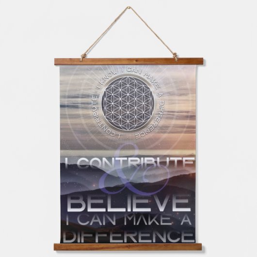 Ich mache einen Unterschied - Affirmation Wordings Wandteppich Mit Holzrahmen (Vorderseite)