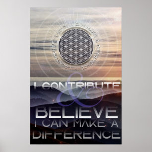 Ich mache einen Unterschied - Affirmationsformulie Poster