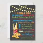 Ich mache Einladungen zur Pizza und Brew Engagemen (Vorderseite)