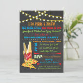 Ich mache Einladungen zur Pizza und Brew Engagemen (Stehend Vorderseite)