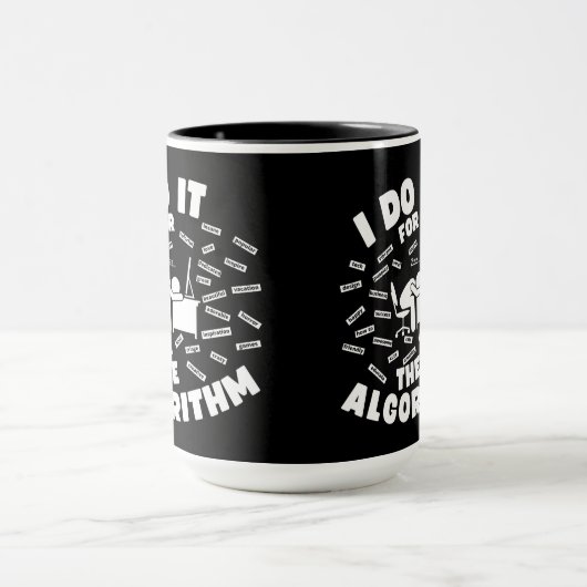 Ich mache es für den Algorithmus schwarzen Hinterg Tasse (Zentrum)