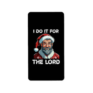 Ich mache es für den Herrn Christliches Weihnachts Adressaufkleber