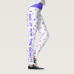 Ich mache es für die Donuts weiß mit bunten Punkte Leggings