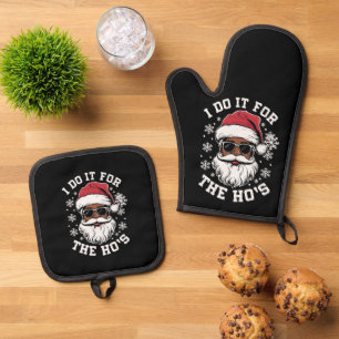 Ich mache es für die Hos Weihnachten Afrikanischer Ofenhandschuh & Topflappen-Set