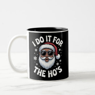Ich mache es für die Hos Weihnachten Afroamerikani Zweifarbige Tasse