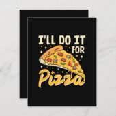 Ich mache es für Pizza Begleitkarte (Vorne/Hinten)