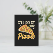 Ich mache es für Pizza Postkarte (Stehend Vorderseite)