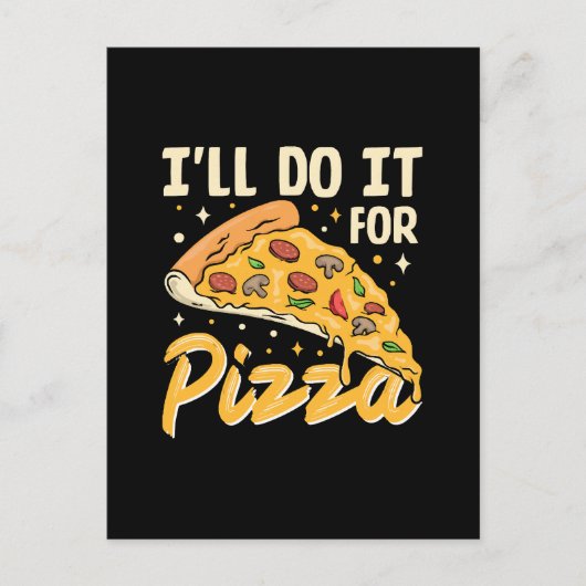 Ich mache es für Pizza Postkarte (Vorderseite)