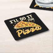Ich mache es für Pizza Rechteckiger Pappuntersetzer (angewinkelt)