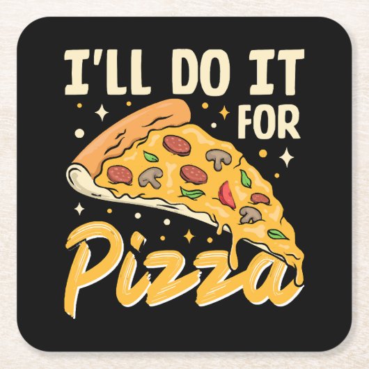 Ich mache es für Pizza Rechteckiger Pappuntersetzer (Vorderseite)