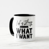 Ich mache etwas, das ich Typografie Wollte Tasse (Vorderseite Links)