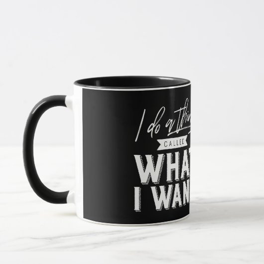 Ich mache etwas, das ich Typografie Wollte Tasse (Links)