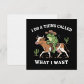 Ich mache etwas, das ich will Lustiger Froschliebh Einladung (Vorne/Hinten)