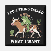 Ich mache etwas, das ich will Lustiger Froschliebh Magnet (Vorne)