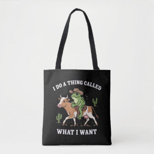 Ich mache etwas, das ich will Lustiger Froschliebh Tasche