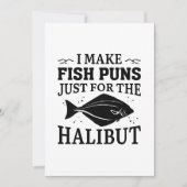 Ich mache Fischfedern nur für den Halibut Dankeskarte (Vorderseite)