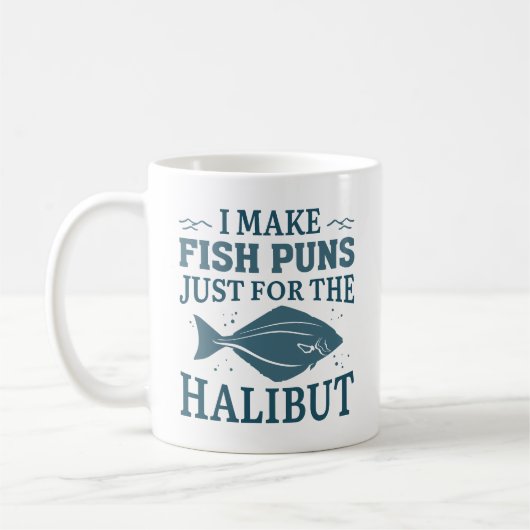 Ich mache Fischfedern nur für den Halibut Kaffeetasse (Links)