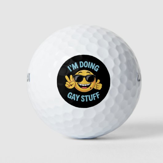 Ich mache Gay Stuff Meme Funny LGBTQ Pride Golfball (Vorderseite)