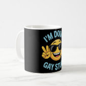 Ich mache Gay Stuff Meme Funny LGBTQ Pride Kaffeetasse (Vorderseite Links)