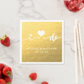 Ich mache Gold Glamour Hochzeitspapier Napkin Serviette (Beispiel)