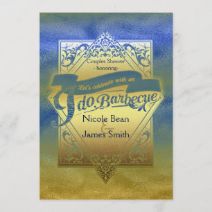 Ich mache Grill BBQ Stranddusche Engagement Einladung