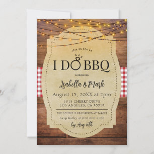 Ich mache GRILLEN Barbecue Bridal Dusche Einladung