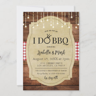Ich mache GRILLEN Barbecue Bridal Dusche Einladung