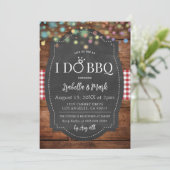 Ich mache GRILLEN Barbecue Bridal Dusche Einladung (Stehend Vorderseite)