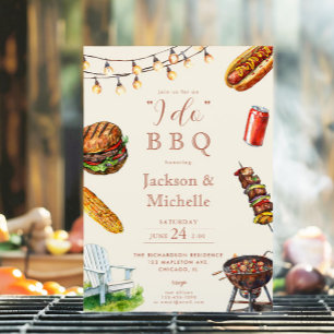 Ich mache GRILLEN barbeque Paare Brautparty Sommer Einladung
