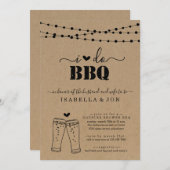 Ich mache GRILLEN Beer Couples Polterabend Verlobu Einladung (Vorne/Hinten)