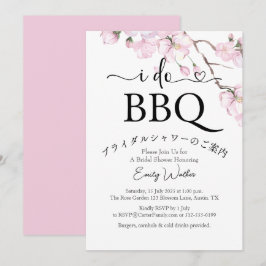 Ich mache GRILLEN Brautparty Cherry Blossom Blumen Einladung