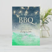 Ich mache GRILLEN Brautparty Night Garden Einladung (Stehend Vorderseite)
