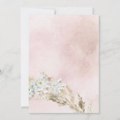 Ich mache GRILLEN Brautparty Pampas Grass Boho Ele Einladung (Rückseite)