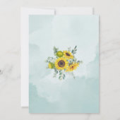 Ich mache GRILLEN Brautparty Sonnenblumen Wasserfa Einladung (Rückseite)