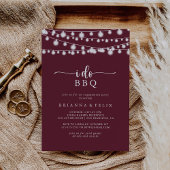 Ich mache GRILLEN Burgundy Lights-Engagement Party Einladung