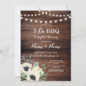 Ich mache GRILLEN Coupels Dusche Weißer Anemonholz Einladung (Vorderseite)