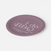 Ich mache GRILLEN Engagement Partei Lila Pappteller (Schrägansicht)