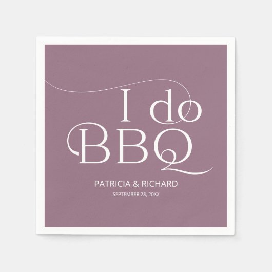 Ich mache GRILLEN Engagement Partei Lila Serviette (Vorderseite)