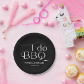 Ich mache GRILLEN Engagement Party Black Pappteller (Party)