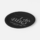 Ich mache GRILLEN Engagement Party Black Pappteller (Schrägansicht)