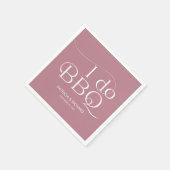 Ich mache GRILLEN Engagement Party Dusty Pink Serviette (Ecke)