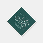 Ich mache GRILLEN Engagement Party Green Serviette (Ecke)