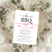 Ich mache GRILLEN Engagement Party Minimal Red Bow Einladung